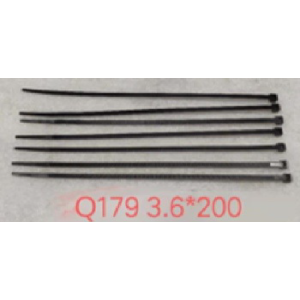 AMARRAS PLÁSTICAS 3.6 X 200 NEGRO (PAQUETE 100 UNIDAD)