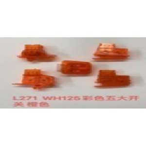 BOTON GY6-125 TRANSPARENTE NARANJA JUEGO (5PCS)