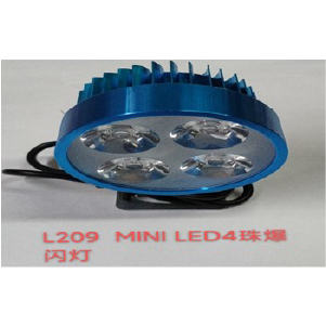 LUCES LED L1129 ALUM. REDONDO PEQUEÑO 4LED CON FLASH AZUL