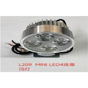 LUCES LED L1129 ALUM. REDONDO PEQUEÑO 4LED CON FLASH BLANCO