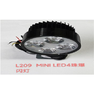 LUCES LED L1129 ALUM. REDONDO PEQUEÑO 4LED CON FLASH NEGRO