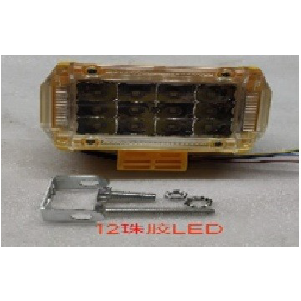 LUCES LED L1485 12LED CUADRADO PLASTICO PEQUEÑO AMARILLO