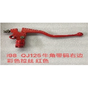 MANIJA CON BASE FRENO WY125 FOSFORECENTE ROJO