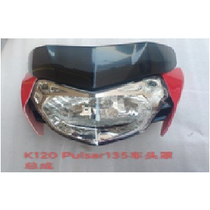 MASCARILLA CON FARO BAJAJ PULSAR135LS ROJO CLASE A