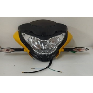 MASCARILLA CON FARO BAJAJ PULSAR200NS CON GUIA AMARILLO