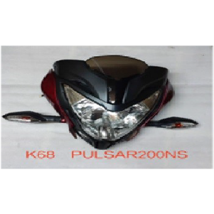 MASCARILLA CON FARO BAJAJ PULSAR200NS CON GUIA ROJO