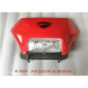 MASCARILLA CON FARO HONDA XR250 TORNADO ROJO CLASE A